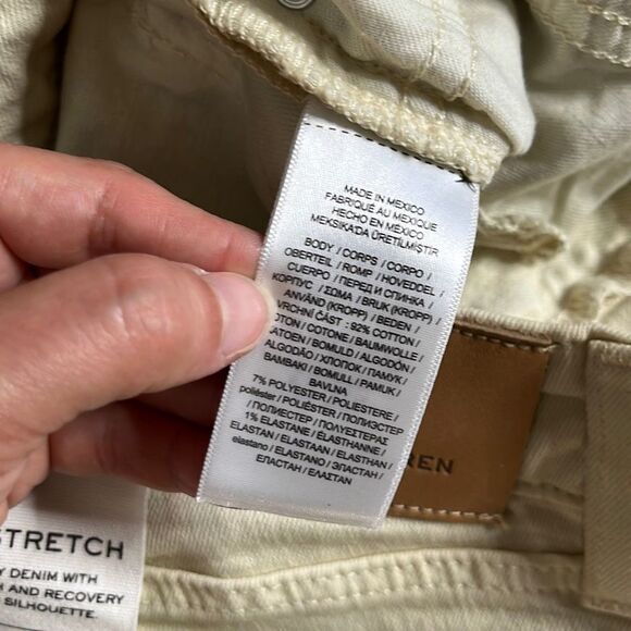 Ralph Lauren Womens Denim Jeans Skinny Curvy Mid Rise Super Stretch Cream Size 0 - Picture 7 of 15